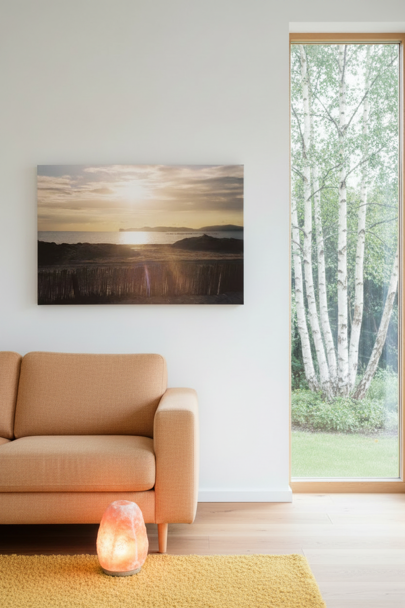 The Last Light Canvas — Nordic with Salt Lamp